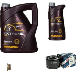 BOSCH Ölfilter 6 L MANNOL Extreme 5W-40 für Fiat Ducato Kasten 130 Multijet