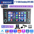 64GB Für Audi A4 S4 RS4 B6 B7 B8 SEAT EXEO Android 13 Autoradio GPS Carplay +Kam