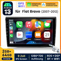 9" 64GB Android 13 Head Unit Radio Carplay DAB GPS Navi für Fiat Bravo 2007-2012