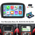 Android 13 Autoradio GPS Navi CarPlay Für Mercedes Benz SL R230 SL350 SL500 +DAB