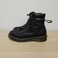 Dr. Martens Santo 939 Ben schwarz Leder Wanderer 10 Augen Knöchel klobige Stiefel Größe UK 6