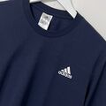 Adidas T-Shirt Größe M Herren dunkelblau weiß Rundhals