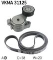 SKF Keilrippenriemen Spannrolle Umlenkrolle VKMA 31125