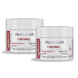 RevitaLAB Hyaluron Anti-Aging Tages- und Nachtcreme mit Retinol, Kaviar und rote