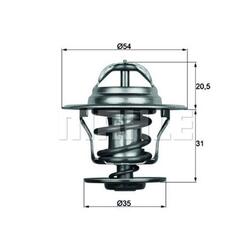 MAHLE Original TX 15 87D Thermostat Kühlmittel für VW AUDI SKODA SEAT FORD