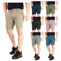  Herren Chinoshorts Roll Up Stretch Baumwolle schmale Passform Freizeit Sommer Köper Größe 32-42