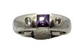 Ring mit Amethyst u. Zirkonia 925er Sterlingsilber Gr. 54