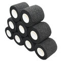 Haftbandage - 12 Rollen 10cm x 4,5m, schwarz, selbstklebend, elastische Bandage