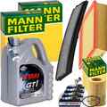 MANN INSPEKTIONSPAKET+5L FUCHS 5W-30 MOTORÖL passend für BMW 3er E46 316-318Ci