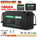 12V 100Ah Lithium Batterie LiFePO4 Akku BMS für Wohnmobil Solarbatterie Boot RV