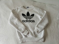 Adidas Pullover S weiß-grau meliert, gemütlich 