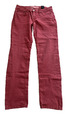 H&M L.O.G.G. Damenhose, Größe 40 EUR / US 10, Rot, Baumwollmix, Straight Leg