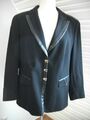 BASLER- mod. hochwertiger Business-Blazer m. Lederapplikation Gr. 44 NEU