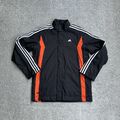 ADIDAS Herren Retro Trainingsjacke XL Fußball Sportjacke Logo 22208 Schwarz