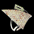 925 Sterlingsilber Ring Rund Saphir Chrom Diopsid Edelstein Schmuck Größe 7