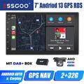 7" Android 13 DAB+ Apple CarPlay Autoradio 2+32G Bluetooth GPS RDS Wifi USB +Kam