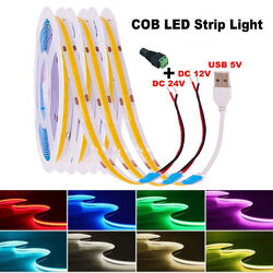 COB LED Streifen Flexibel Leiste Band Stripe 12V 24V Lichterkette Selbstklebend