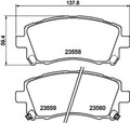 HELLA PAGID Bremsbelagsatz Scheibenbremse 8DB 355 017-291 für MITSUBISHI MIVEC 3