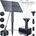 SolarPumpe Brunnen 2.5W Springbrunnen Pumpenset Akku Garten Teichpumpe 200L/H