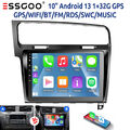 Android13 Autoradio 10" Apple Carplay 1+32G GPS Navi Für VW Golf VII 7 2013-2017