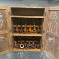 Vintage Set: 12 Pfeifen mit handgefertigtem Holzschrank Pfeifenschrank Konvolut