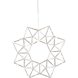 Star Trading LED Deko-Kranz Edge, silber, Ø 40cm