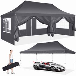 Pavillon 3x3/3x6m Wasserdicht Faltpavillon Pop Up Partyzelt Gartenzelt UV Schutz