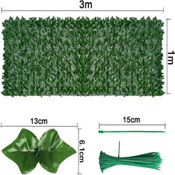 Sichtschutzhecke Windschutz Efeu Sichtschutz Balkonverkleidung Blätterzaun 3m/6m