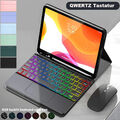 QWERTZ Tastatur Maus Hülle Smart Case Für Samsung Galaxy Tab S9 FE S8 S7 A9+ A8