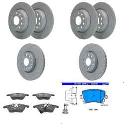 ATE PowerDisc BREMSSCHEIBEN + BELÄGE VORNE+HINTEN passend für VW PASSAT 3C B6 B7VA 312x25mm | HA 282x12mm | Bitte PR-Nr. beachten