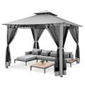 Pavillon 3x3m 3,6x3,6m Designer Pavillion Partyzelt Gartenzelt mit Moskitonetz