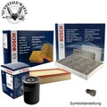 BOSCH Filterset Ölfilter Ölablassschraube Luftf+Innenraumfilter für AUDI SEAT VW