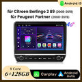 Für Peugeot Partner Citroen Berlingo 2 B9 2008-2019 10.1" Android Autoradio 128G