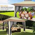 Pavillon 3,6x3,6m Faltpavillon Gartenzelt Partyzelt Wasserdicht Pop-Up Pavillion