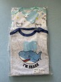 2-er Set  Babybody, Gr.:92 , blau , Bär und Wal,  kurzarm,  NEU&OVP