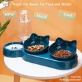 2 in 1 Haustier Automatischer Futter- und Wasserspender Katze Hundefutter Wasser