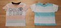 2er Pack gestreifte Kleinkinder T– SHIRTs in Grösse 86 und 92 von H&M und Chicco