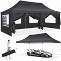 Partyzelt Pavillon 3x6m Stabil Faltpavillon Wasserdicht Gartenzelt UV-Schutz 50+