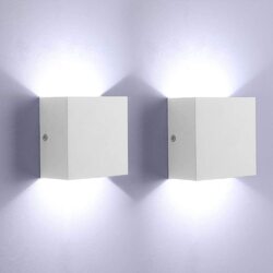 2er Set Cube Würfel LED Wandleuchte Up Down außen/innen Strahler Licht Lampe DHL