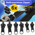 6x Reißverschluss Zipper Ersatz Anhänger Griff Schieber Verschluss Reparatur Set