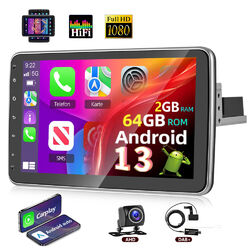 DAB+2+64GB 10.1" Autoradio 1DIN Android 13 Apple Carplay DSP GPS RDS Navi WIFI