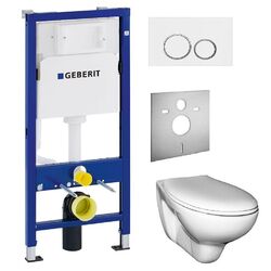 Geberit  WC - Duofix    Setangebot Wand - WC, Designplatte Doppio ( 24 )