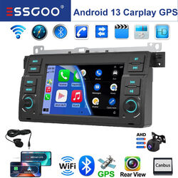 Android 13 Apple Carplay 32GB Autoradio GPS RDS +KAM Für BMW 3er E46 M3 Rover 75