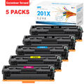 1-5 XL Toner Compatible with HP 201X 201A Color LaserJet Pro M252dw M252n M277dw