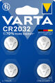 Varta Batterie Lithium, Knopfzelle, CR2032, 3V Electronics, Retail Blister (4-Pa