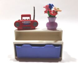 **Playmobil** Wohnzimmer Regal TV Schrank Radio Blume Deko Zubehör