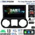 DAB+ 4+64GB Android 13 CarPlay DSP Autoradio GPS Für Jeep Wrangler JK 2015-2017