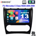 Autoradio Carplay 2+64G für Mercedes Benz C-Klasse W203 CLK C209 Android 13 +Kam