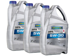 15 (3x5) Liter RAVENOL HPS SAE 5W-30 Teilsynth Motoröl