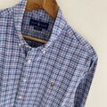 Polo Ralph Lauren Shirt XL X Large Herren blau kariert klassische Passform Langarm